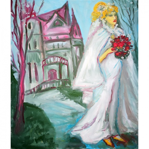 Liepaja, Liepaja manor, manor, manor bride, bride, oil painting, paintings, painting, oil art, oil art painting, women, Odile norvilaite bytautiene